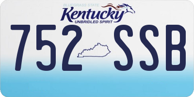 KY license plate 752SSB