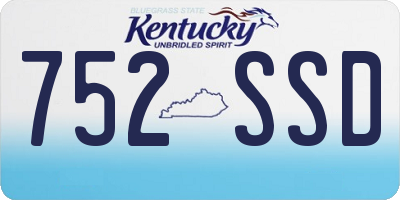 KY license plate 752SSD
