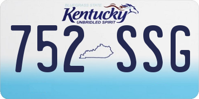 KY license plate 752SSG