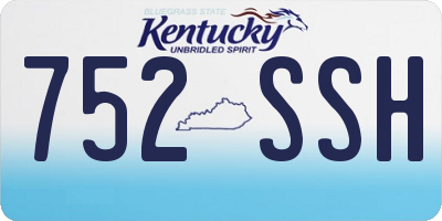 KY license plate 752SSH