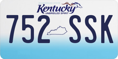 KY license plate 752SSK