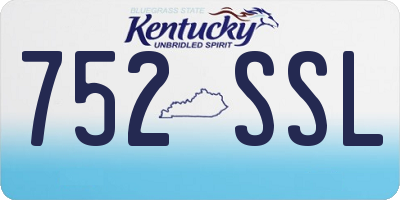 KY license plate 752SSL