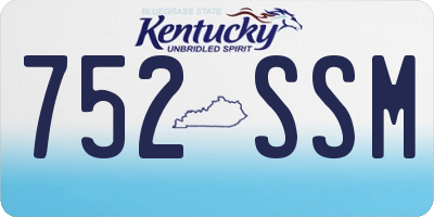 KY license plate 752SSM