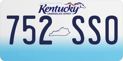 KY license plate 752SSO
