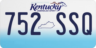 KY license plate 752SSQ