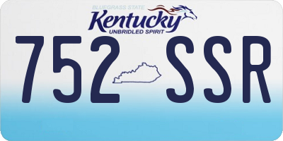 KY license plate 752SSR
