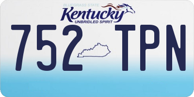 KY license plate 752TPN