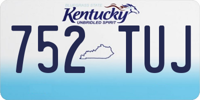 KY license plate 752TUJ