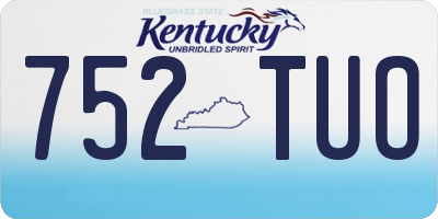 KY license plate 752TUO