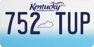 KY license plate 752TUP