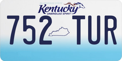 KY license plate 752TUR