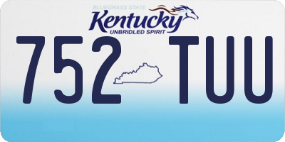 KY license plate 752TUU