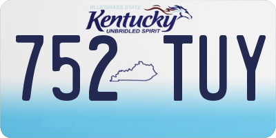KY license plate 752TUY