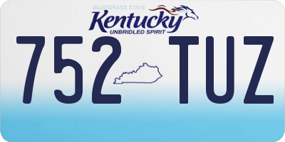 KY license plate 752TUZ