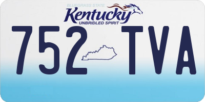 KY license plate 752TVA