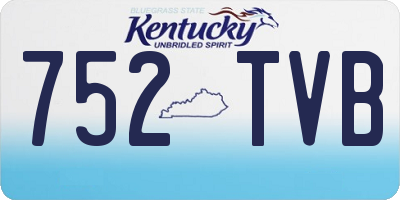 KY license plate 752TVB