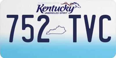 KY license plate 752TVC