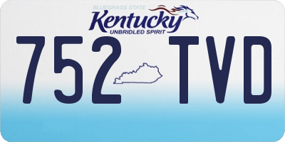 KY license plate 752TVD