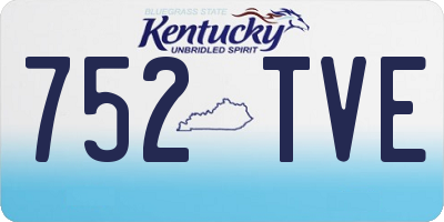 KY license plate 752TVE