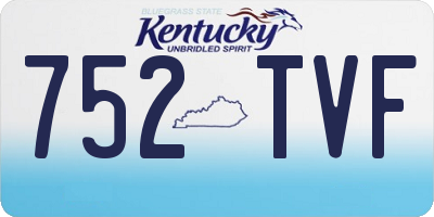 KY license plate 752TVF