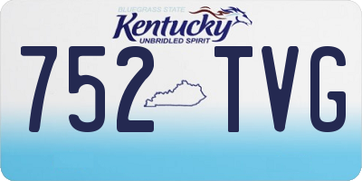 KY license plate 752TVG
