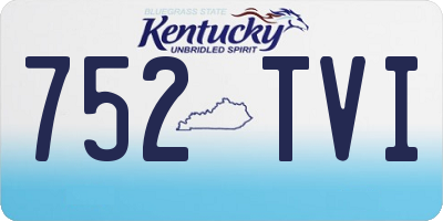 KY license plate 752TVI