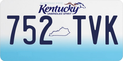 KY license plate 752TVK