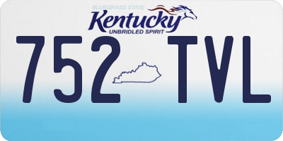 KY license plate 752TVL