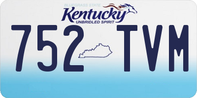 KY license plate 752TVM