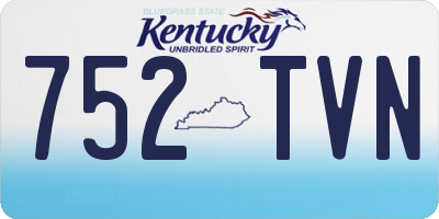 KY license plate 752TVN
