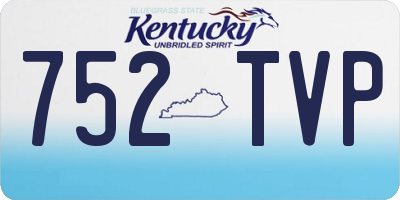 KY license plate 752TVP
