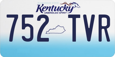 KY license plate 752TVR