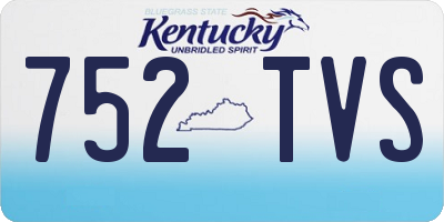 KY license plate 752TVS