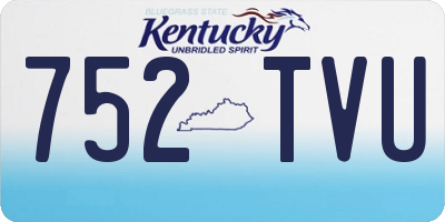 KY license plate 752TVU