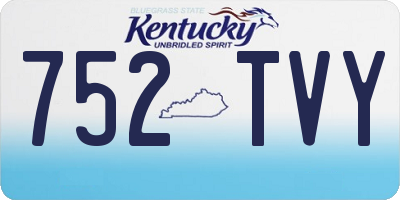 KY license plate 752TVY