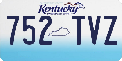KY license plate 752TVZ