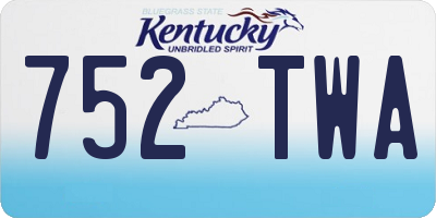 KY license plate 752TWA