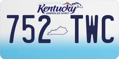 KY license plate 752TWC