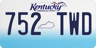 KY license plate 752TWD
