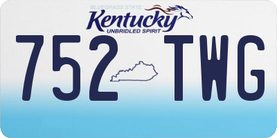 KY license plate 752TWG