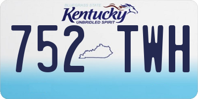 KY license plate 752TWH