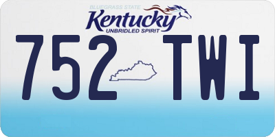 KY license plate 752TWI