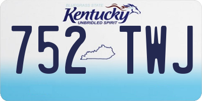 KY license plate 752TWJ