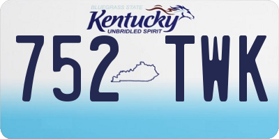 KY license plate 752TWK