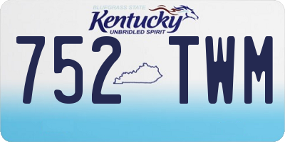 KY license plate 752TWM