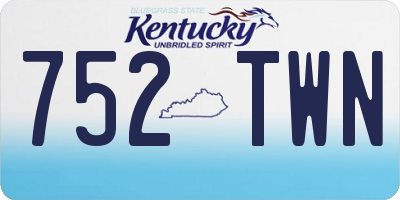 KY license plate 752TWN