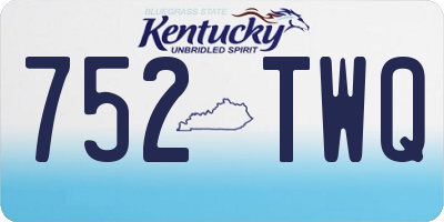 KY license plate 752TWQ