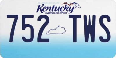 KY license plate 752TWS