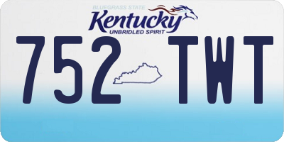 KY license plate 752TWT