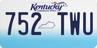 KY license plate 752TWU